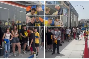Ουρά...στο Orange Shop (Φώτος)