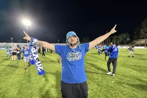 ΦΩΤΟΣ μέσα από το γήπεδο με τους πανηγυρισμούς
