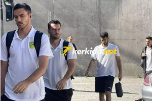 (Φώτος Kerkida) Η άφιξη της ΑΕΚ 