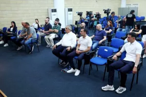 (Φώτος) Η δημοσιογραφική διάσκεψη... ενόψει τελικού κυπέλλου