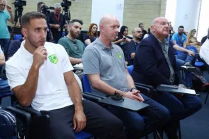 (Φώτος) Η δημοσιογραφική διάσκεψη... ενόψει τελικού κυπέλλου