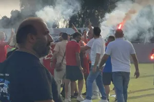 (ΦΩΤΟΣ) Eξάρα και πανηγυρική άνοδος για Α.Σ Μανδριών 