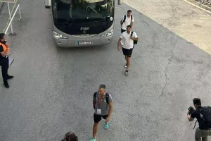 Η άφιξη της ΑΕΚ στο ΓΣΠ (Φώτος Kerkida)