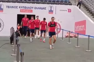 Η τελευταία προπόνηση των ερυθρόλευκων