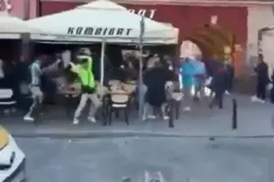 Άγριο ξύλο και επεισόδια μεταξύ οπαδών λίγες ώρες πριν από τον τελικό του Conference League