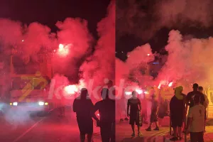 (Βίντεο/Φώτος Kerkida) Έκαναν... τη νύχτα-μέρα οι ΑΕΚτζήδες!