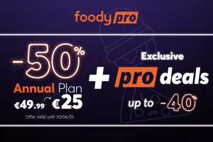 Foody Pro: ετήσια συνδρομή για απεριόριστο δωρεάν delivery, με 25€