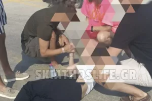 Γυναίκα παρασύρθηκε από τα αέρια αεροπλάνου που απογειωνόταν στη Σκιάθο (βίντεο)