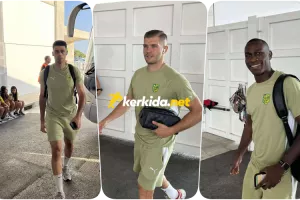 Άφιξη της αποστολής της ΑΕΚ (Φώτος kerkida)