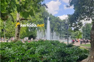 (Βίντεο Kerkida) Tο συντριβάνι που κινείται σε ρυθμούς κλασικής μουσικής και όπερας 