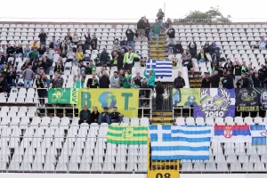 Φωτορεπορτάζ/Οι ΑΕΚτζήδες στο "Παρτιζάνα"