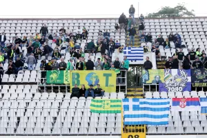Φωτορεπορτάζ/Οι ΑΕΚτζήδες στο "Παρτιζάνα"