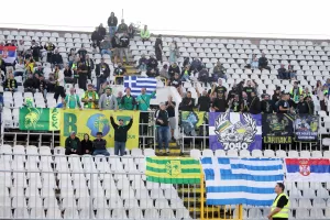 Φωτορεπορτάζ/Οι ΑΕΚτζήδες στο "Παρτιζάνα"