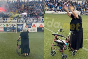 (Βίντεο-Φώτος kerkida) Σε ρόλο οργανωτή... η γιαγιά Φωτεινή!