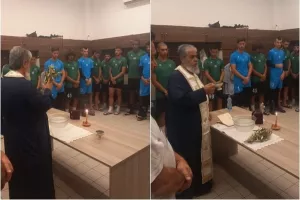 Αγιασμό... ο Ολυμπιακός: "Με πίστη, ενότητα και αισιοδοξία" (Φώτος)
