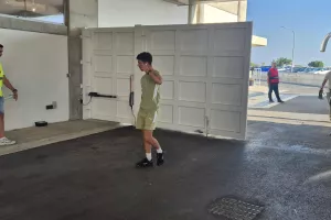 (Φώτος kerkida) Η άφιξη της ΑΕΚ