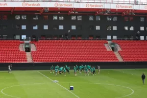 Η προπόνηση της ΑΕΚ στο Brann Stadion (Φώτος)