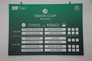 Davis Cup: Με στόχο μια ιστορική επιτυχία, η Κύπρος υποδέχεται το Μονακό στο World Group II 