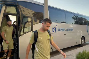 Η άφιξη της ΑΕΚ (φώτος)