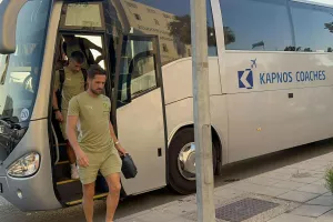 Η άφιξη της ΑΕΚ (φώτος)