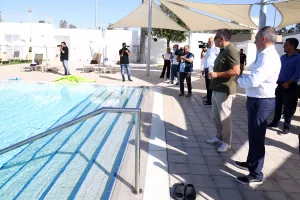 (Φώτος) Εγκαινιάστηκε το αναβαθμισμένο Δημοτικό και Ολυμπιακό Κολυμβητήριο Λευκωσίας