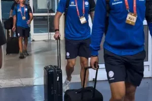 (Φώτος) Η άφιξη της Εθνικής μας