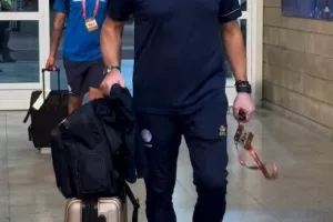(Φώτος) Η άφιξη της Εθνικής μας