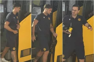 ΦΩΤΟΣ/ Η άφιξη της ΑΕΛ