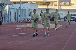 (Φώτος kerkida) Η άφιξη της ΑΕΚ