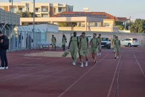 (Φώτος kerkida) Η άφιξη της ΑΕΚ