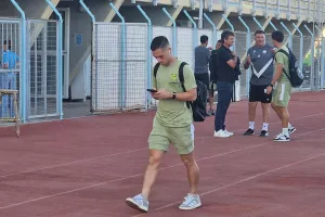 (Φώτος kerkida) Η άφιξη της ΑΕΚ