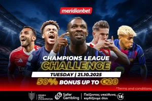Champions League Challenge με 50% μπόνους που δεν πρέπει να αφήσεις ανεκμετάλλευτο! 