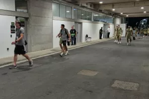 (ΦΩΤΟΣ kerkida) Η άφιξη της AΕΚ