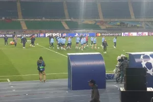 Η προπόνηση στο "Almaty Ortalyk Stadion" (Φώτος/Βίντεο Kerkida)