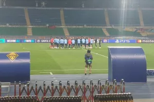 Η προπόνηση στο "Almaty Ortalyk Stadion" (Φώτος/Βίντεο Kerkida)