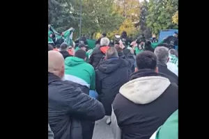 (Βίντεο Kerkida) Pre game και... "πράσινη" πορεία για το Fadil Vokrri