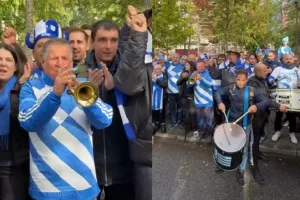 Δίνουν παλμό στους δρόμους της Κοπεγχάγης οι Έλληνες οπαδοί