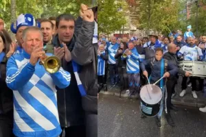 (Βίντεο) Δίνουν παλμό στους δρόμους της Κοπεγχάγης οι Έλληνες οπαδοί!
