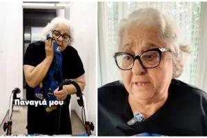 Γιαγιά Φωτεινή/"Παναγία μου, τα βλέπω όλα μπλε!" (BINTEO)