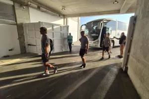 (Φώτος Kerkida) Έφτασε στην έδρα της η ΑΕΚ