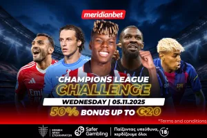 Champions League Challenge με σούπερ μπόνους 50% – Πάρε την ευκαιρία απ’ τα μαλλιά! 