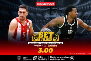 Ολυμπιακός-Παρτιζάν: Ένα bet builder με σούπερ 3άρι! – Το μπόνους σου σε περιμένει! 