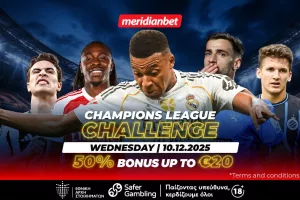 Champions League Challenge με 50% μπόνους που δεν πρέπει να αφήσεις ανεκμετάλλευτο! 