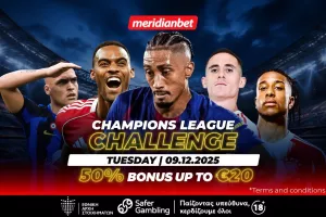 Champions League Challenge με 50% μπόνους από το οποίο επιβάλλεται να επωφεληθείς!  