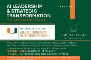AI Leadership & Strategic Transformation: Yψηλού επιπέδου διεθνές πρόγραμμα στο Cap St Georges