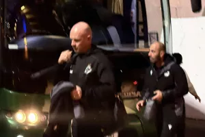 (Φώτος Kerkida) Άφιξη αποστολής Ομόνοιας
