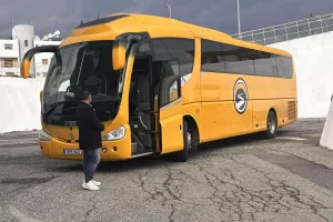 (Φώτος kerkida) Η άφιξη της ΑΕΛ