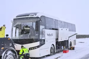 Εικόνες... από το ατύχημα της Εθνικής 