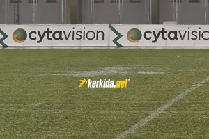 (Φώτος kerkida) Μάζεψε νερό ο αγωνιστικός χώρος