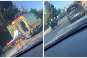 Έκλεισαν και οι δύο λωρίδες κυκλοφορίας λόγω τροχαίου